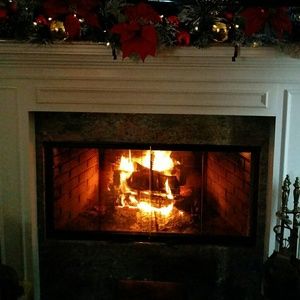 Hot chocolate by the fireplace!